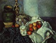 Paul Cezanne stilleben med krukor och frukt USA oil painting artist